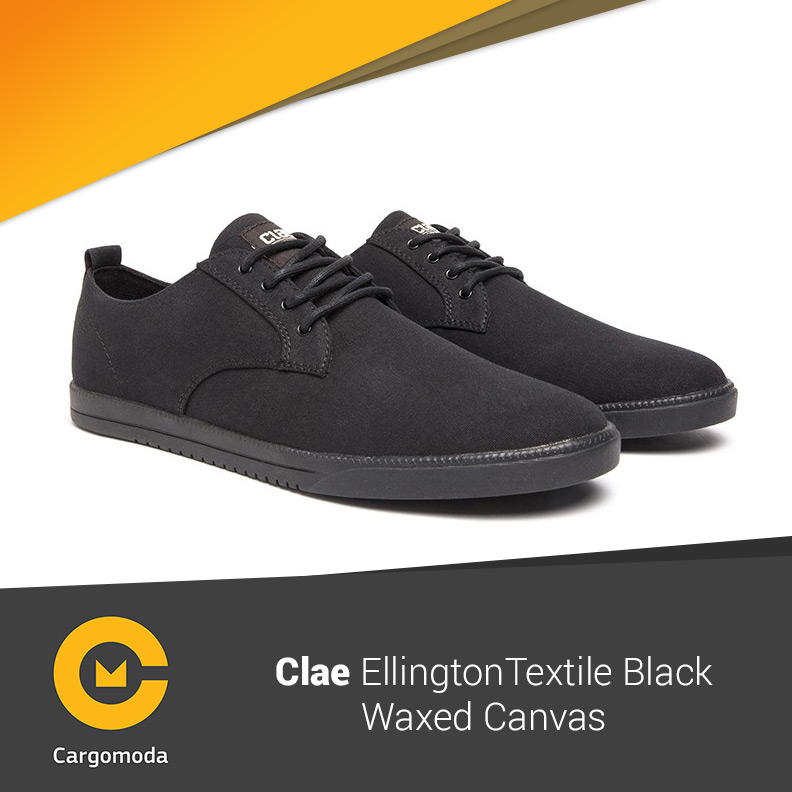 CLAE ELLINGTONTEXTILE BLACK WAXED CANVAS